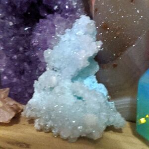 Blue Hemimorphite "Christmas tree in snowflakes" special Crystal specimen